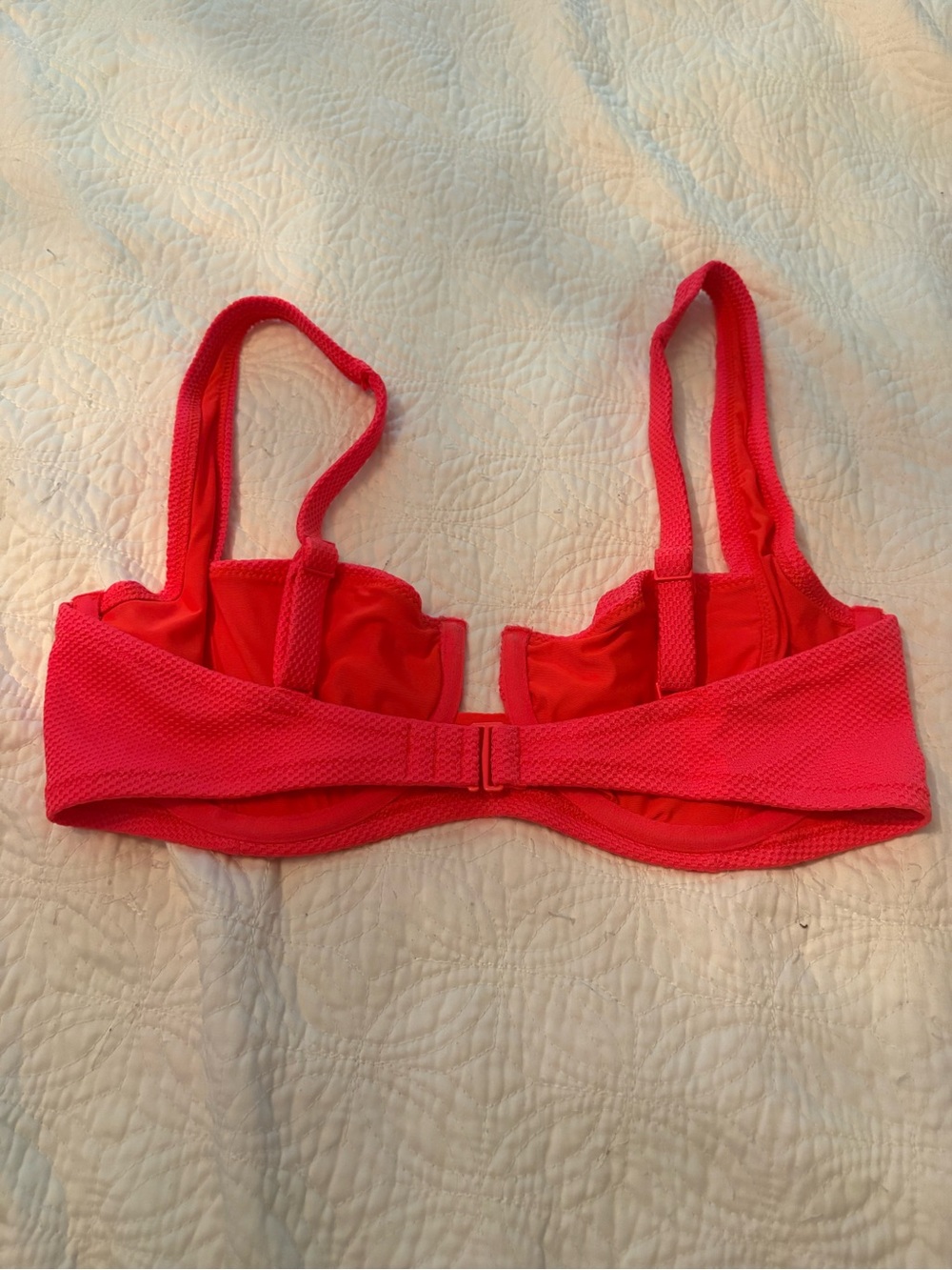NWOT Aerie High-Waist Coral Swimsuit sz 34D/M bottom - Picture 3 of 7